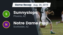 Recap: Sunnyslope  vs. Notre Dame Prep  2019