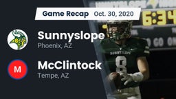 Recap: Sunnyslope  vs. McClintock  2020