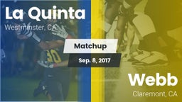 Matchup: La Quinta High vs. Webb  2017