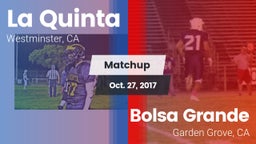 Matchup: La Quinta High vs. Bolsa Grande  2017