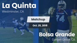 Matchup: La Quinta High vs. Bolsa Grande  2018