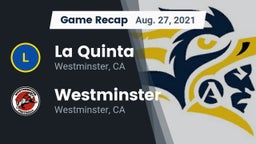 Recap: La Quinta  vs. Westminster  2021