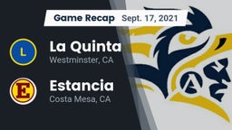 Recap: La Quinta  vs. Estancia  2021