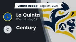 Recap: La Quinta  vs. Century  2021