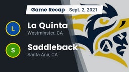 Recap: La Quinta  vs. Saddleback  2021