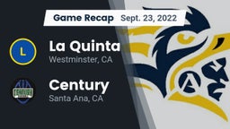 Recap: La Quinta  vs. Century  2022