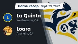 Recap: La Quinta  vs. Loara  2022