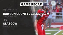 Recap: Dawson County , Glendive, MT vs. Glasgow  2016