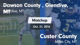 Matchup: Dawson County High vs. Custer County  2016