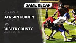 Recap: Dawson County  vs. Custer County  2016