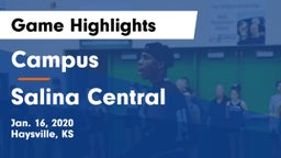 Campus  vs Salina Central Game Highlights - Jan. 16, 2020