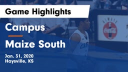 Campus  vs Maize South Game Highlights - Jan. 31, 2020