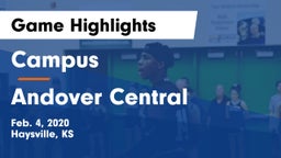 Campus  vs Andover Central  Game Highlights - Feb. 4, 2020
