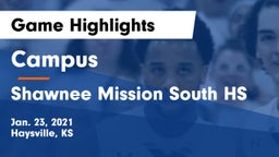Campus  vs Shawnee Mission South HS Game Highlights - Jan. 23, 2021