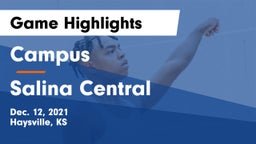 Campus  vs Salina Central  Game Highlights - Dec. 12, 2021
