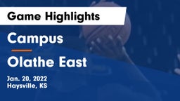 Campus  vs Olathe East  Game Highlights - Jan. 20, 2022