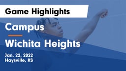 Campus  vs Wichita Heights Game Highlights - Jan. 22, 2022