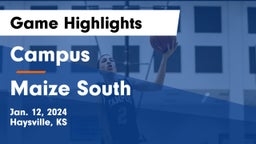 Campus  vs Maize South  Game Highlights - Jan. 12, 2024