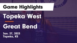 Topeka West  vs Great Bend  Game Highlights - Jan. 27, 2023