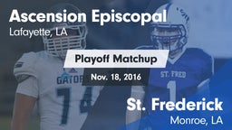 Matchup: Ascension Episcopal vs. St. Frederick  2016