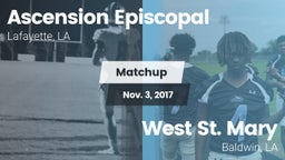 Matchup: Ascension Episcopal vs. West St. Mary  2017