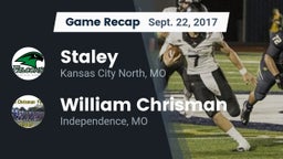 Recap: Staley  vs. William Chrisman  2017