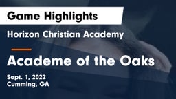 Horizon Christian Academy  vs Academe of the Oaks Game Highlights - Sept. 1, 2022