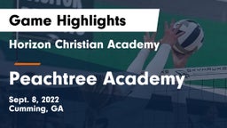 Horizon Christian Academy  vs Peachtree Academy Game Highlights - Sept. 8, 2022