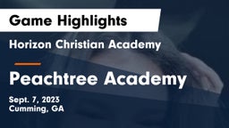 Horizon Christian Academy  vs Peachtree Academy Game Highlights - Sept. 7, 2023