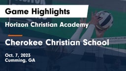 Horizon Christian Academy  vs Cherokee Christian School Game Highlights - Oct. 7, 2023