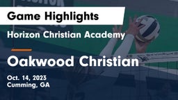 Horizon Christian Academy  vs Oakwood Christian Game Highlights - Oct. 14, 2023