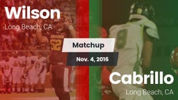 Matchup: Wilson  vs. Cabrillo  2016