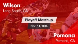 Matchup: Wilson  vs. Pomona  2016