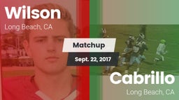Matchup: (Woodrow) Wilson Hig vs. Cabrillo  2017
