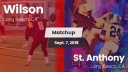 Matchup: (Woodrow) Wilson Hig vs. St. Anthony  2018