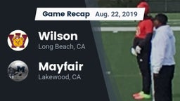 Recap: Wilson  vs. Mayfair  2019