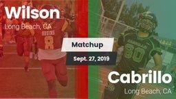 Matchup: (Woodrow) Wilson Hig vs. Cabrillo  2019