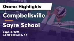 Campbellsville  vs Sayre School Game Highlights - Sept. 4, 2021