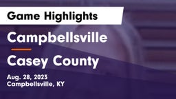 Campbellsville  vs Casey County  Game Highlights - Aug. 28, 2023
