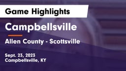 Campbellsville  vs Allen County - Scottsville  Game Highlights - Sept. 23, 2023