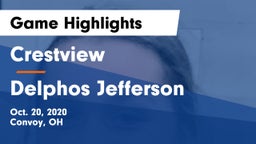 Crestview  vs Delphos Jefferson Game Highlights - Oct. 20, 2020