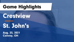 Crestview  vs St. John's  Game Highlights - Aug. 23, 2021
