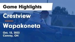 Crestview  vs Wapakoneta  Game Highlights - Oct. 13, 2022
