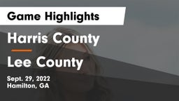 Harris County  vs Lee County  Game Highlights - Sept. 29, 2022