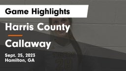 Harris County  vs Callaway  Game Highlights - Sept. 25, 2023