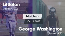 Matchup: Littleton High vs. George Washington  2016