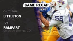 Recap: Littleton  vs. Rampart  2016