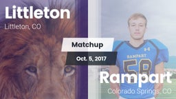 Matchup: Littleton High vs. Rampart  2017