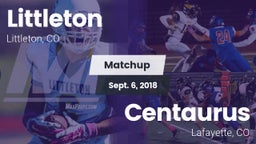 Matchup: Littleton High vs. Centaurus  2018