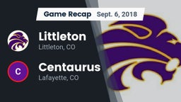 Recap: Littleton  vs. Centaurus  2018